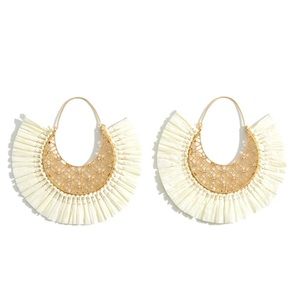 White Threader Earrings